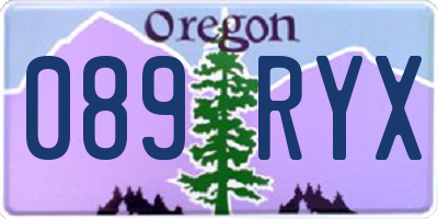 OR license plate 089RYX