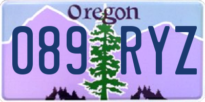 OR license plate 089RYZ