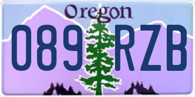 OR license plate 089RZB