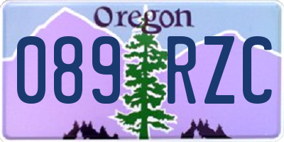 OR license plate 089RZC