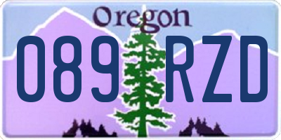 OR license plate 089RZD