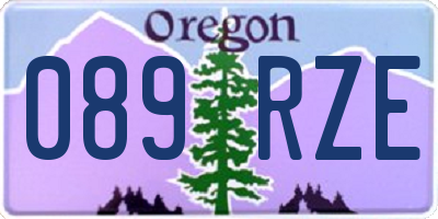 OR license plate 089RZE
