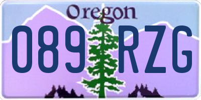 OR license plate 089RZG