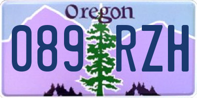 OR license plate 089RZH