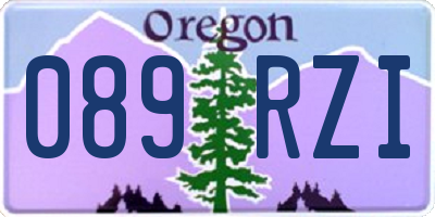 OR license plate 089RZI