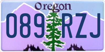 OR license plate 089RZJ