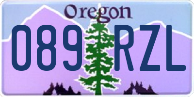 OR license plate 089RZL
