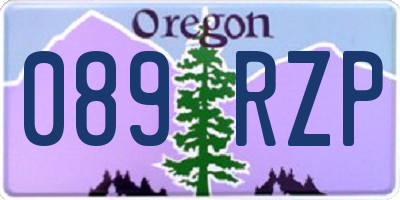 OR license plate 089RZP