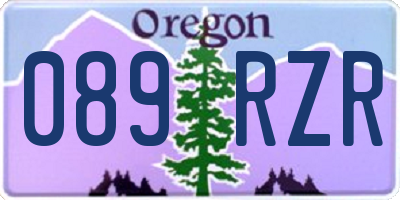 OR license plate 089RZR