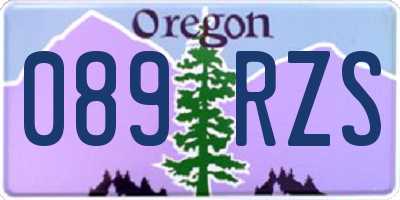 OR license plate 089RZS