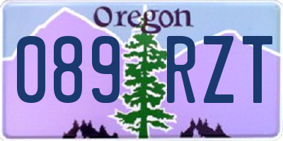 OR license plate 089RZT