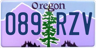 OR license plate 089RZV