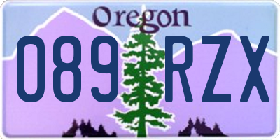 OR license plate 089RZX