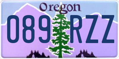 OR license plate 089RZZ