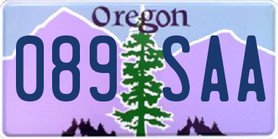 OR license plate 089SAA