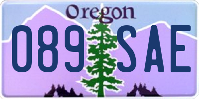 OR license plate 089SAE
