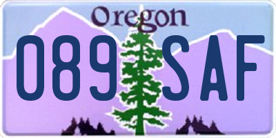 OR license plate 089SAF