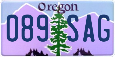 OR license plate 089SAG