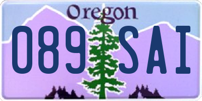 OR license plate 089SAI
