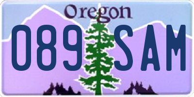 OR license plate 089SAM