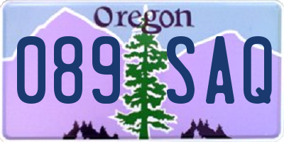 OR license plate 089SAQ