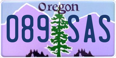 OR license plate 089SAS