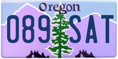 OR license plate 089SAT