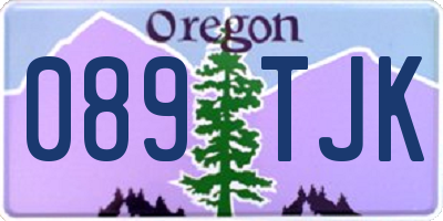 OR license plate 089TJK