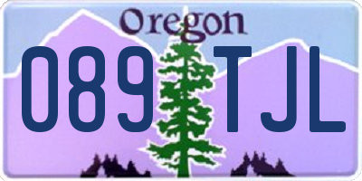 OR license plate 089TJL