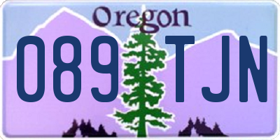 OR license plate 089TJN