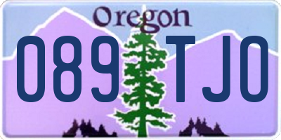 OR license plate 089TJO