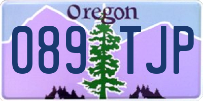 OR license plate 089TJP