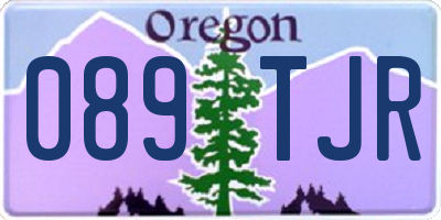 OR license plate 089TJR