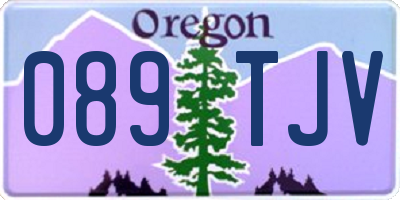 OR license plate 089TJV
