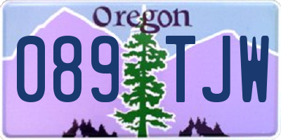 OR license plate 089TJW
