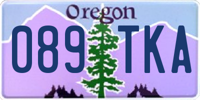 OR license plate 089TKA