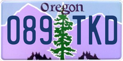 OR license plate 089TKD