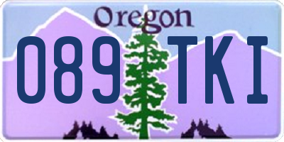 OR license plate 089TKI