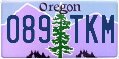 OR license plate 089TKM
