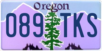 OR license plate 089TKS