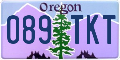 OR license plate 089TKT