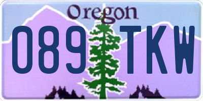 OR license plate 089TKW