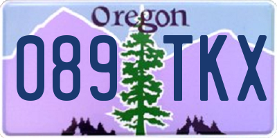 OR license plate 089TKX