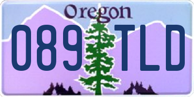 OR license plate 089TLD