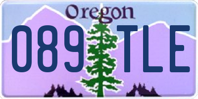 OR license plate 089TLE