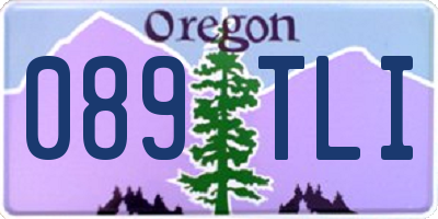 OR license plate 089TLI