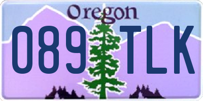 OR license plate 089TLK