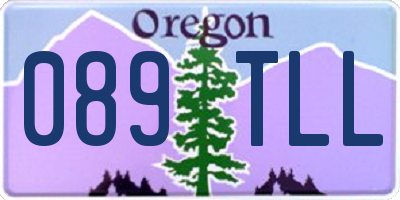OR license plate 089TLL