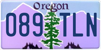 OR license plate 089TLN