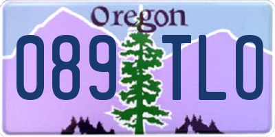 OR license plate 089TLO